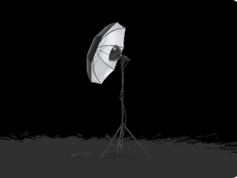 Umbrella lighting setup